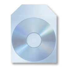 Plastic CD Sleeves transparent with flap 100pcs. (box 164)