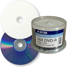 DVD-R inkjet printable white Waterproof - Ritek
