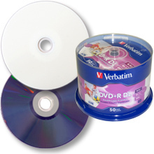 DVD+R inkjet printable white Dual-Layer - Verbatim