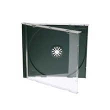 Jewel Case CD-R transparent with black inlay 100pcs. (box 22M)