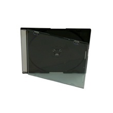 Slim Case CD-R transparent with black inlay 100pcs. (box 21M)